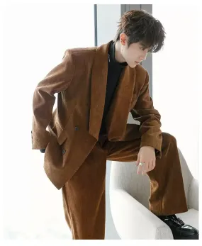 Chuan Vintage Peak Lapel Blazer & Pants Set