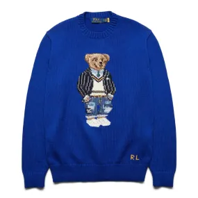 COTTON HERITAGE POLO BEAR CREWNECK SWEATER