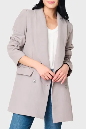 Double Breasted Long Length Blazer