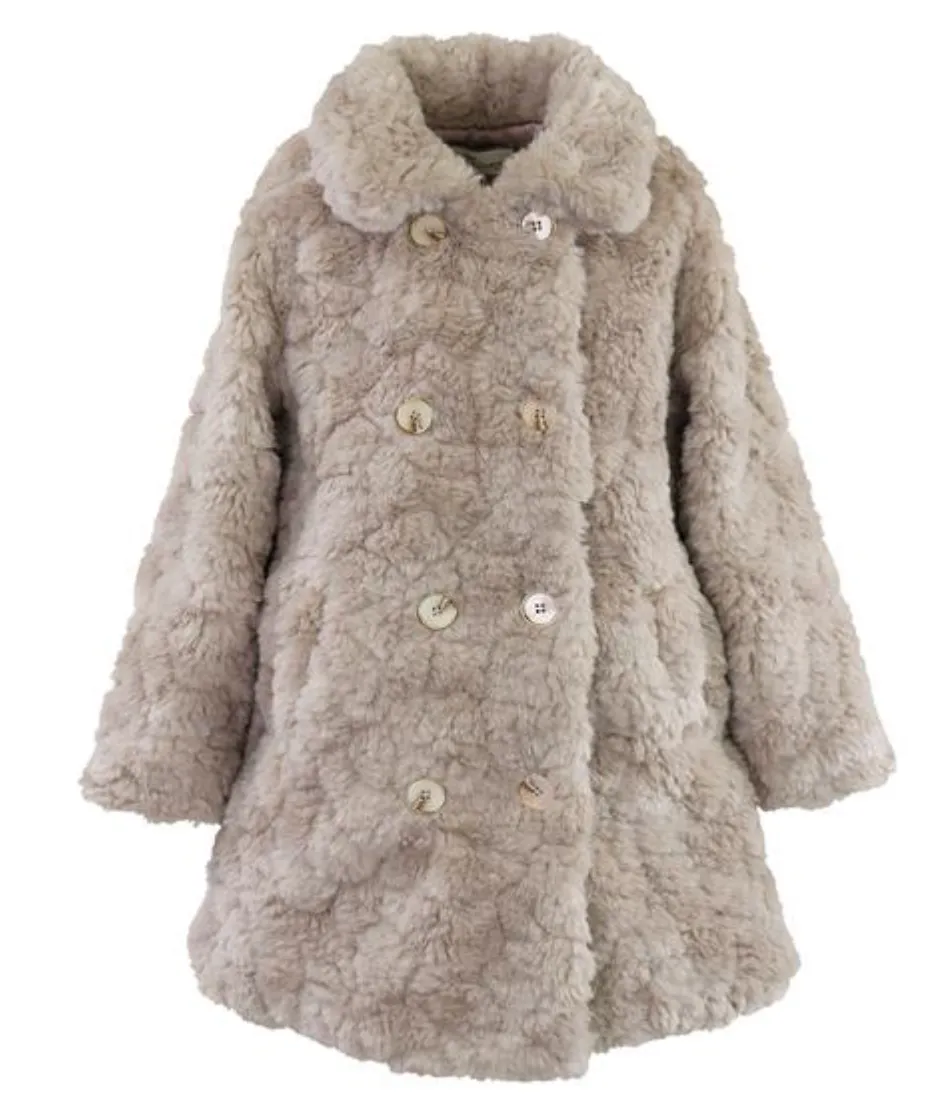 Double Breasted Teddy Coat (Big Kid)