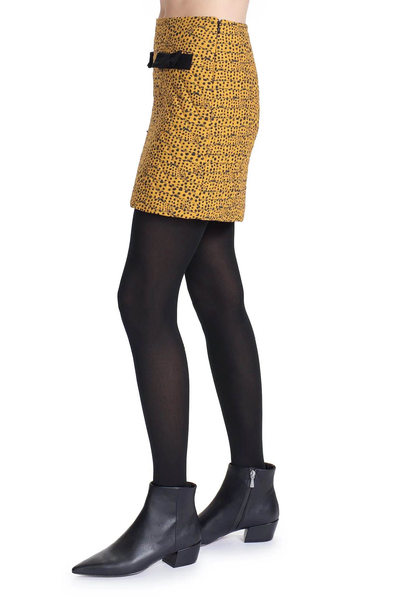 DYLAN QUILTED MINI SKIRT - Cozy Ocelot