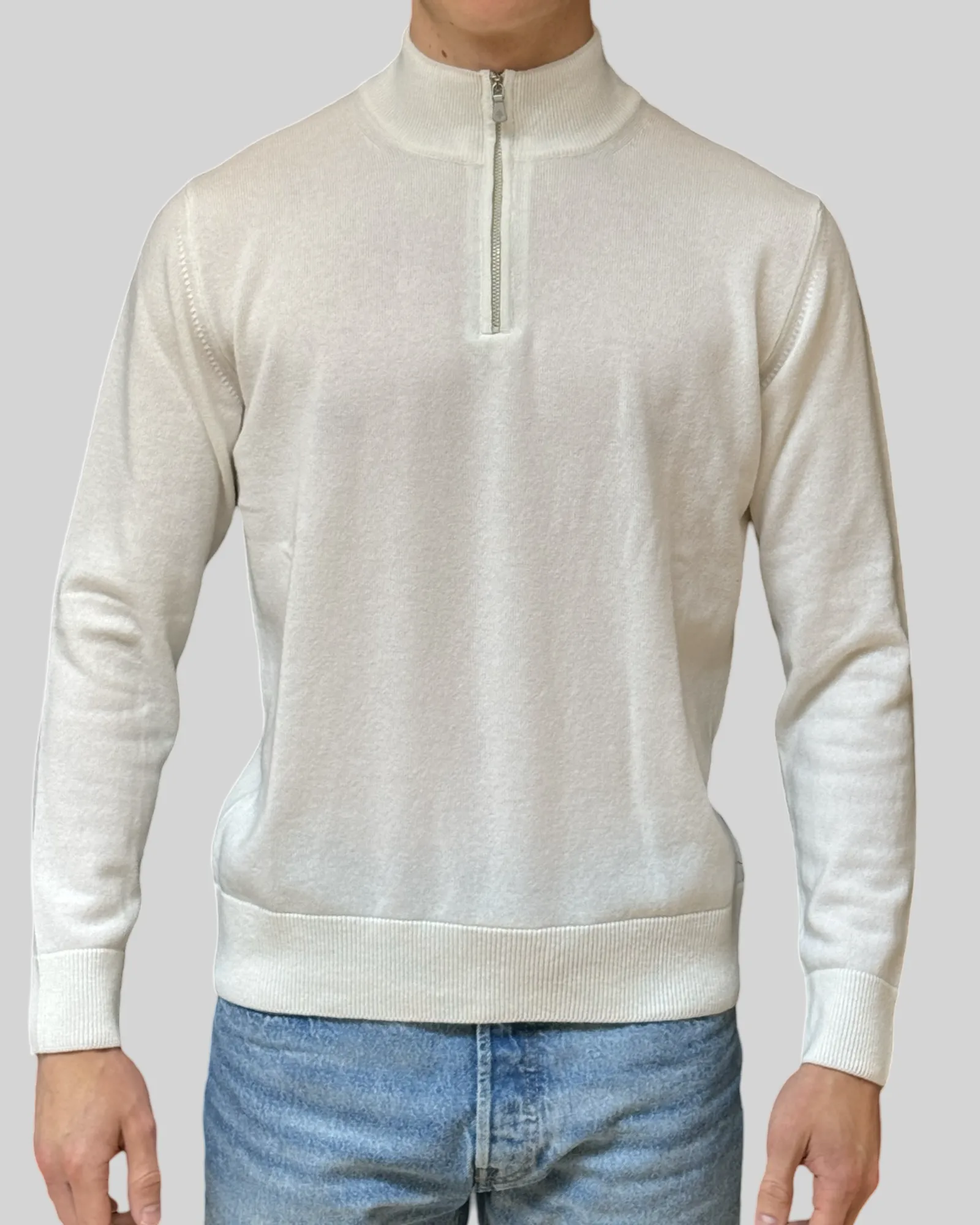 ELEVENTY Half Zip Sweater in Cashmere