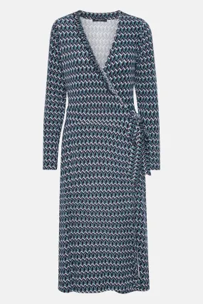 Elisa Harlekin Wrap Dress - Dark Indigo