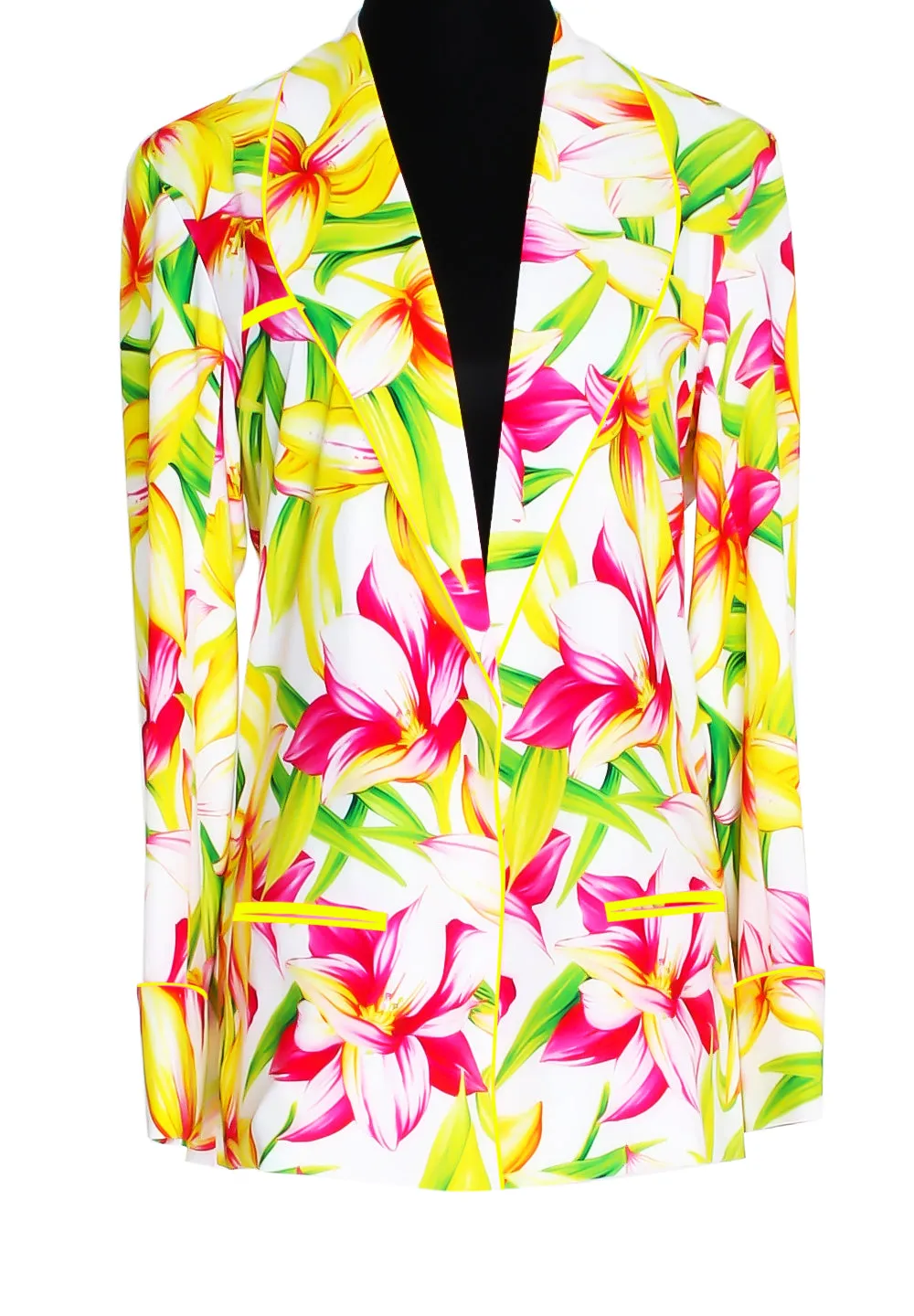 Euphoria – Floral Love Blazer (Neon Yellow)