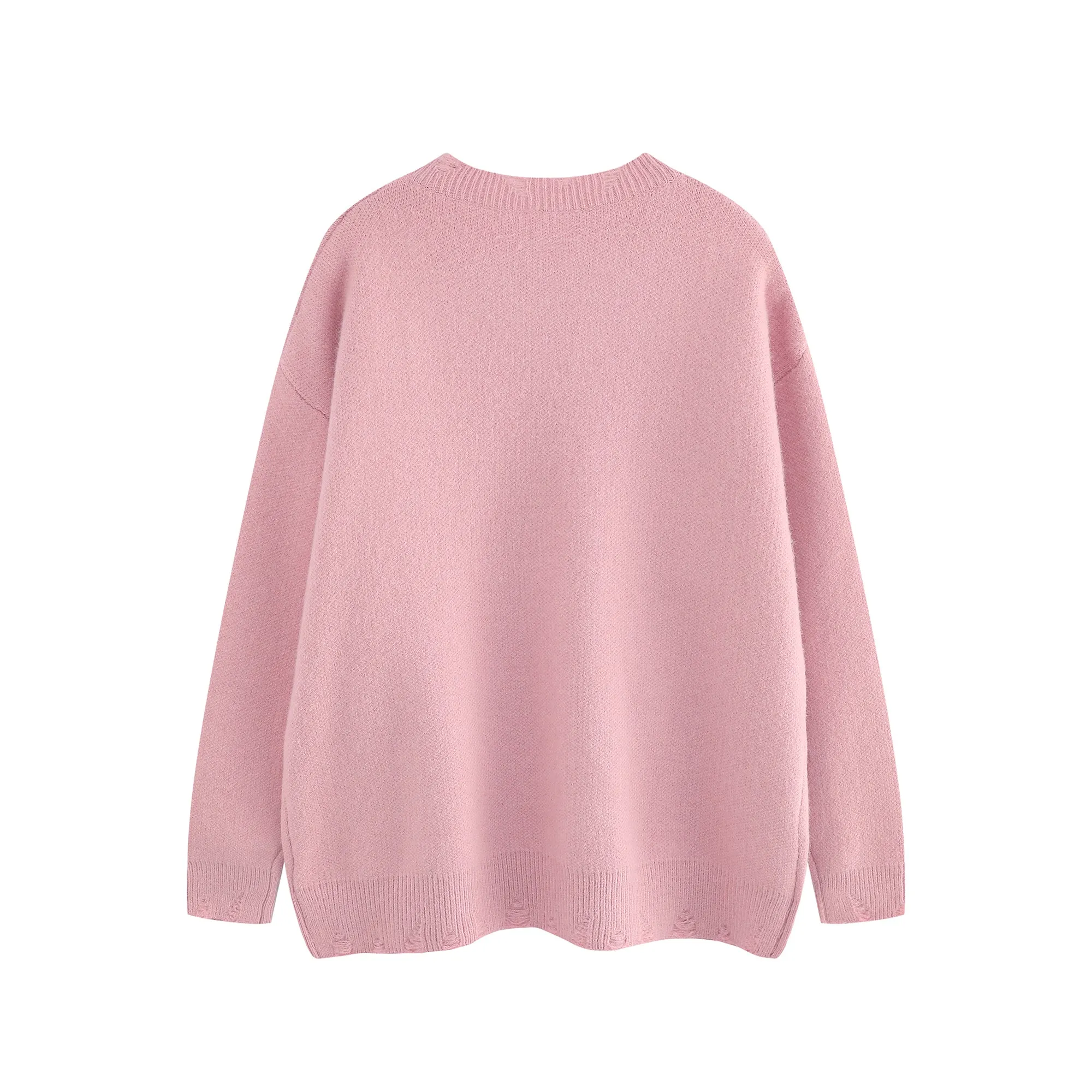 Faire Echo pink cartoon knit Sweater