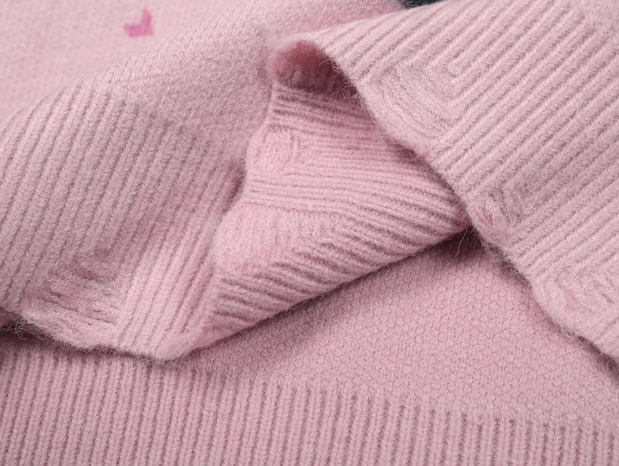 Faire Echo pink cartoon knit Sweater