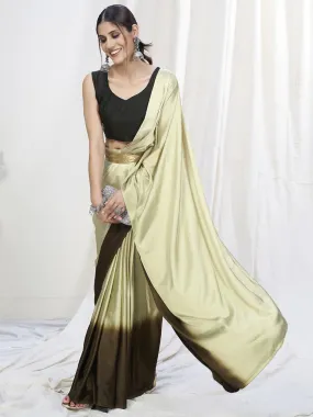 Fancy Green Ready to Wear One Minute Lycra Saree