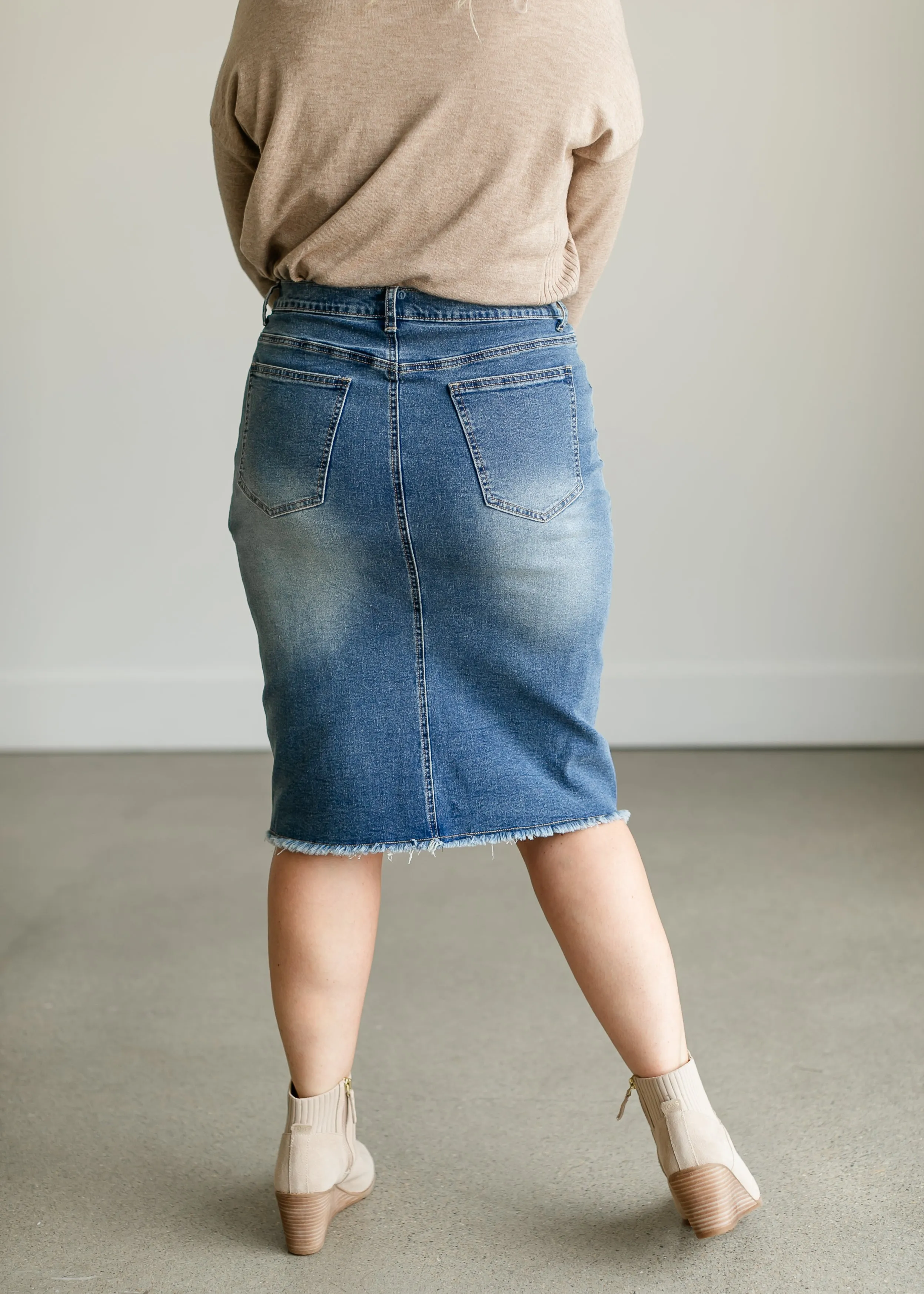 Farrah Denim Midi Skirt - FINAL SALE