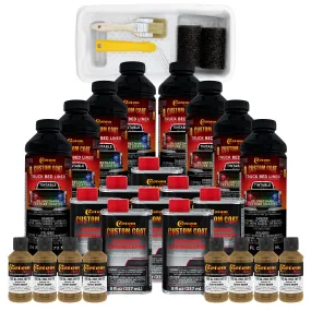 Federal Standard Color #20150 Coyote Brown T97 Urethane Roll-On, Brush-On or Spray-On Truck Bed Liner, 2 Gallon Kit with Roller Applicator Kit