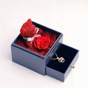 Forever Blooms Immortal Flowers in Jewelry Box  Perfect Gift