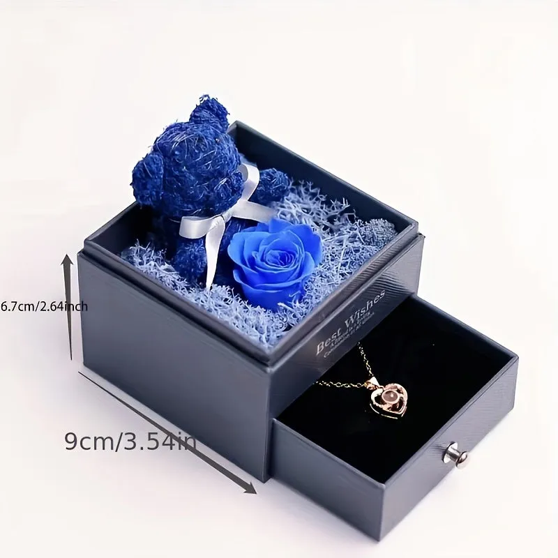 Forever Blooms Immortal Flowers in Jewelry Box  Perfect Gift