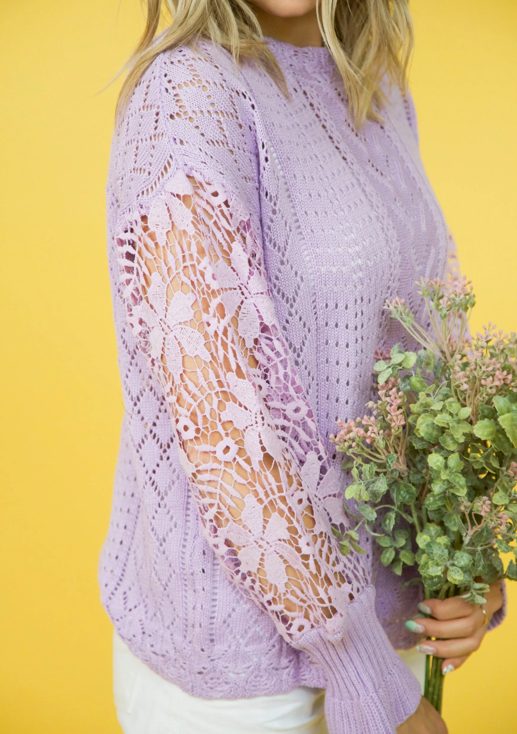 Fresh Perspective Lavender Sweater