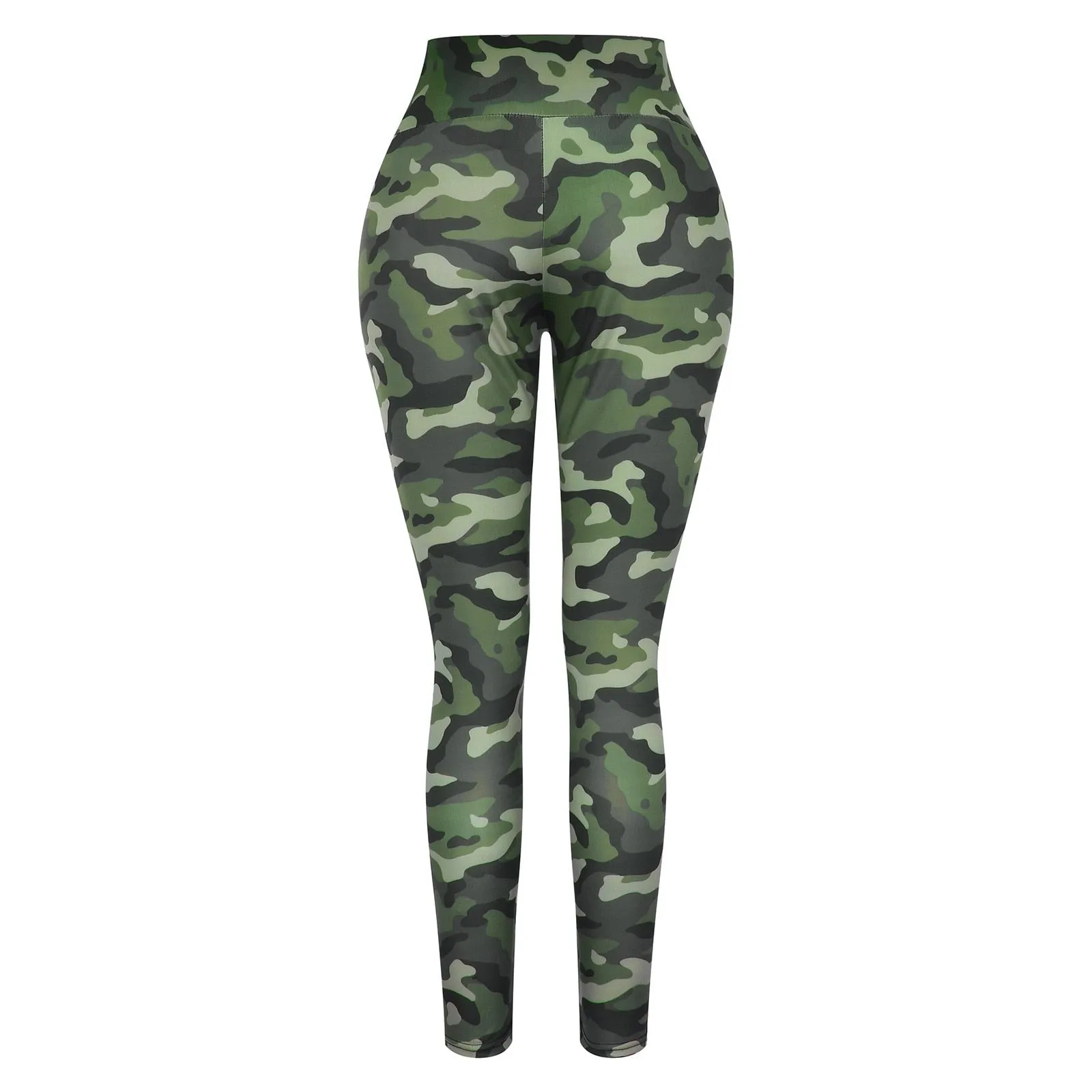 Funki Buys | Pants | Women's Army Green Camouflage Leggings