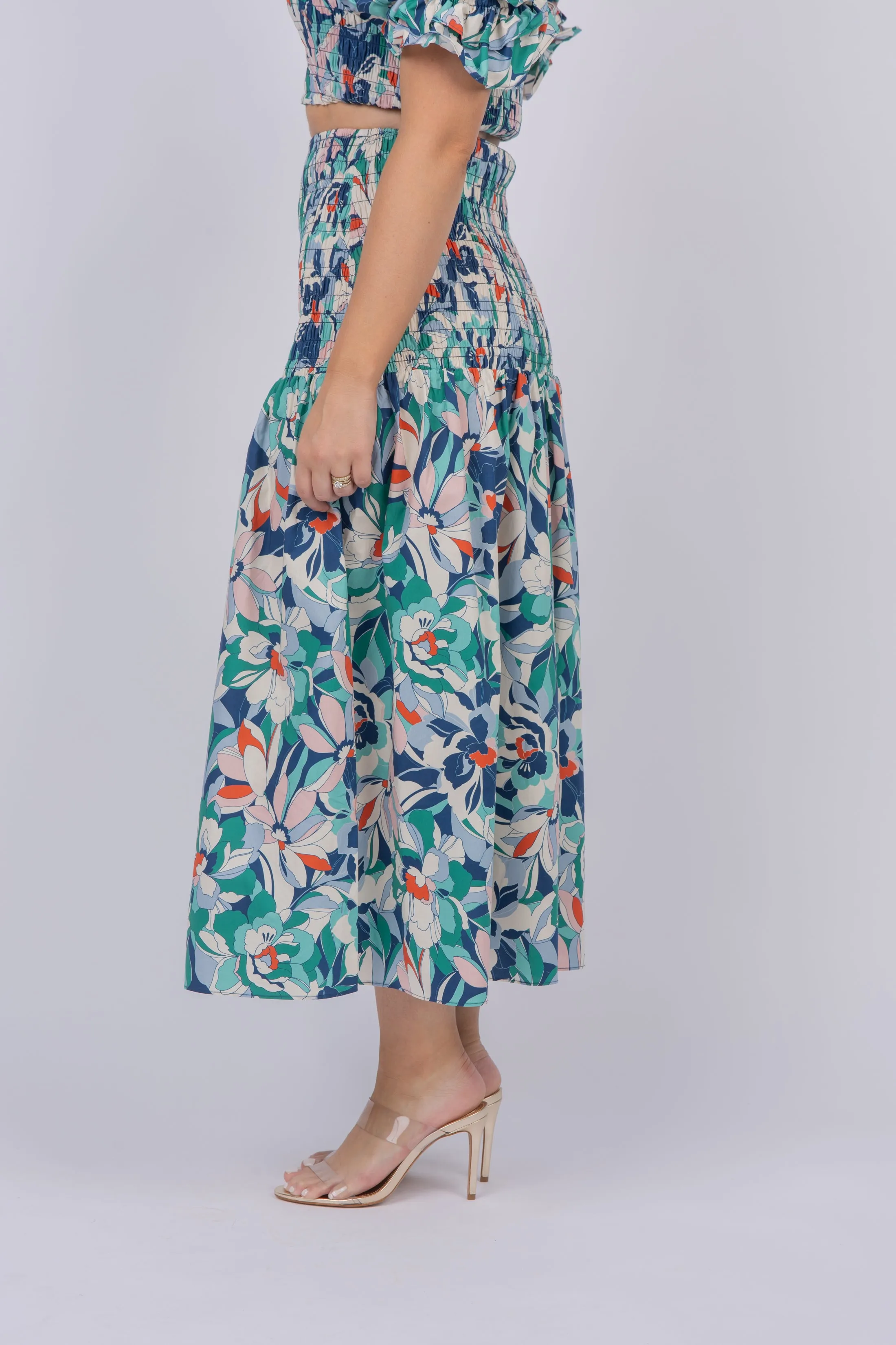 Gilner Farrar Libby Skirt in Magnolia Print