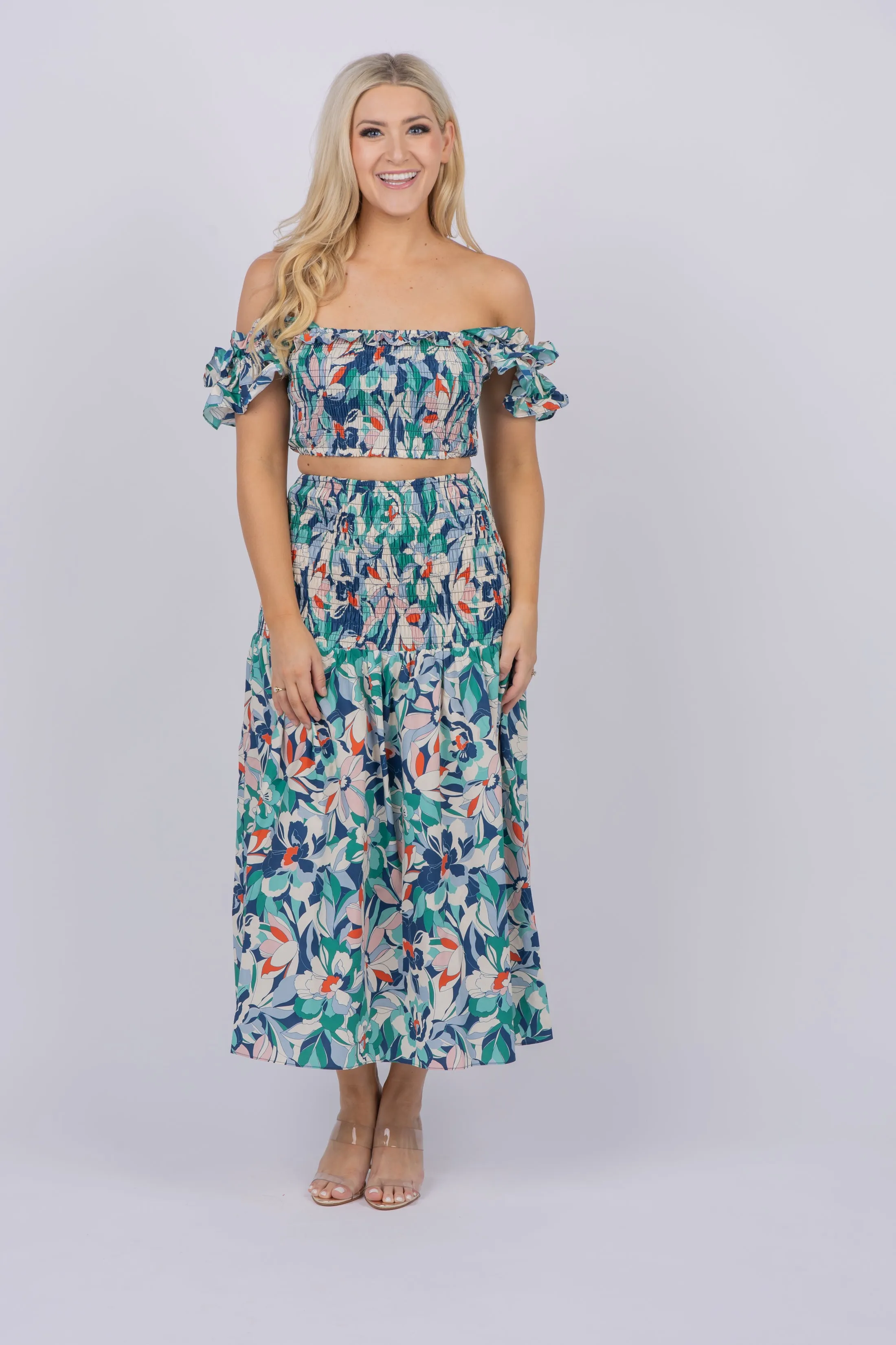 Gilner Farrar Libby Skirt in Magnolia Print