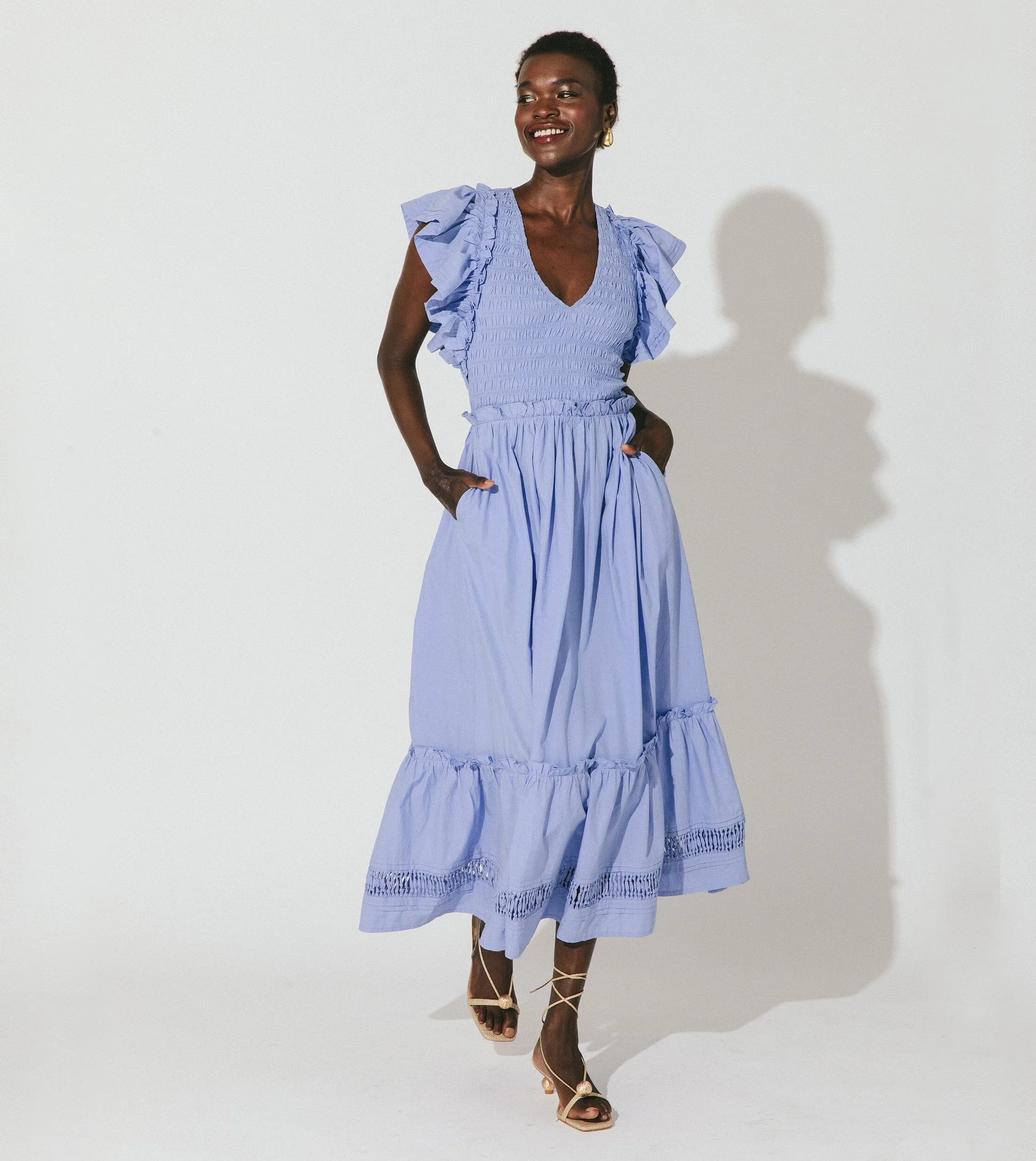 Gladys Ankle Dress | Periwinkle