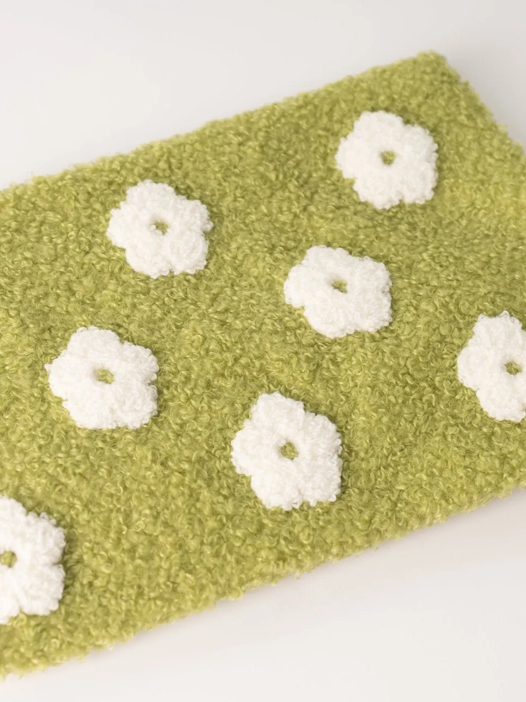 Green Flower Teddy Pouch