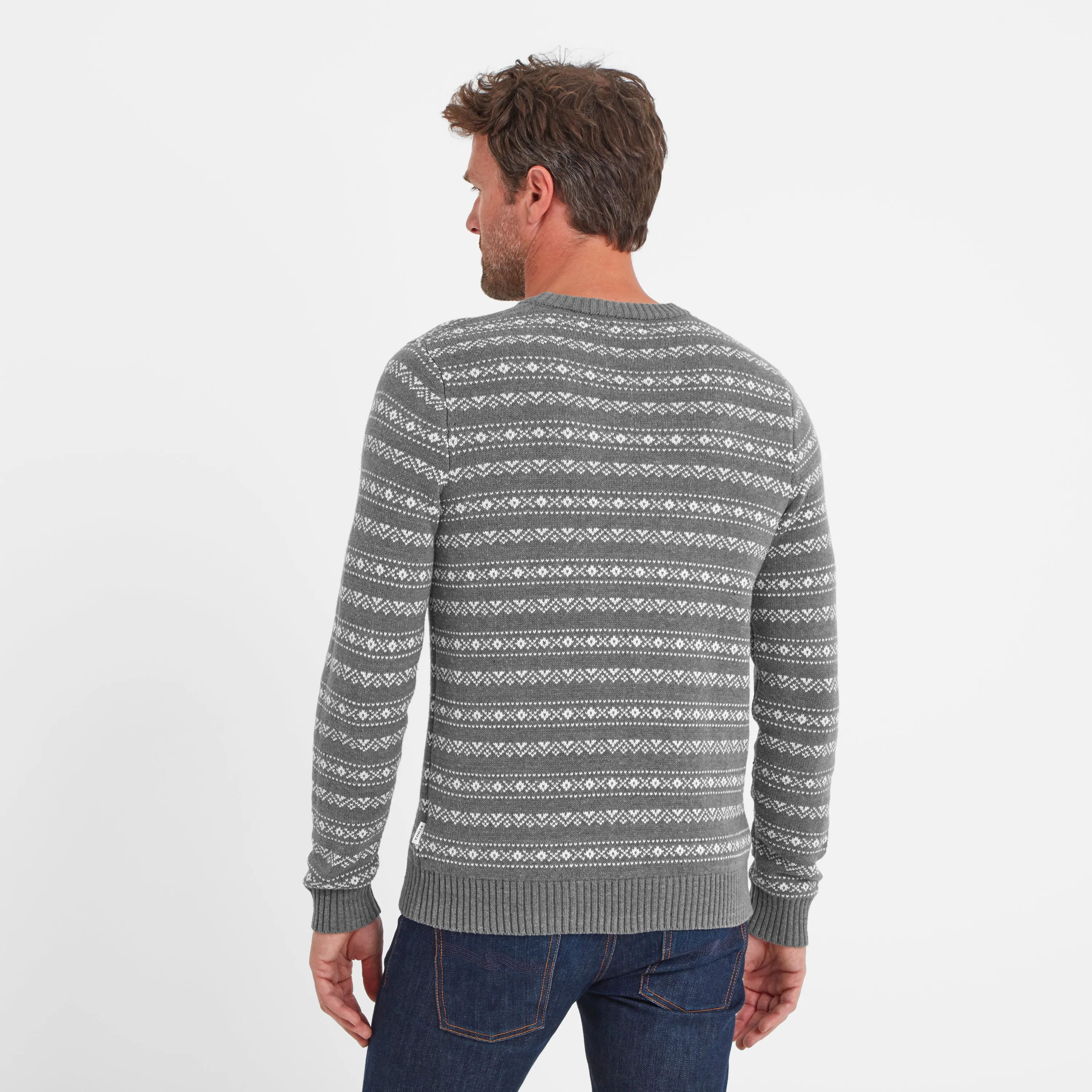 Gregory Mens Knitted Jumper - Grey Marl