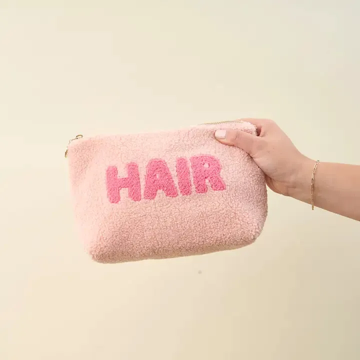 Hair Teddy Pouch (Pink)