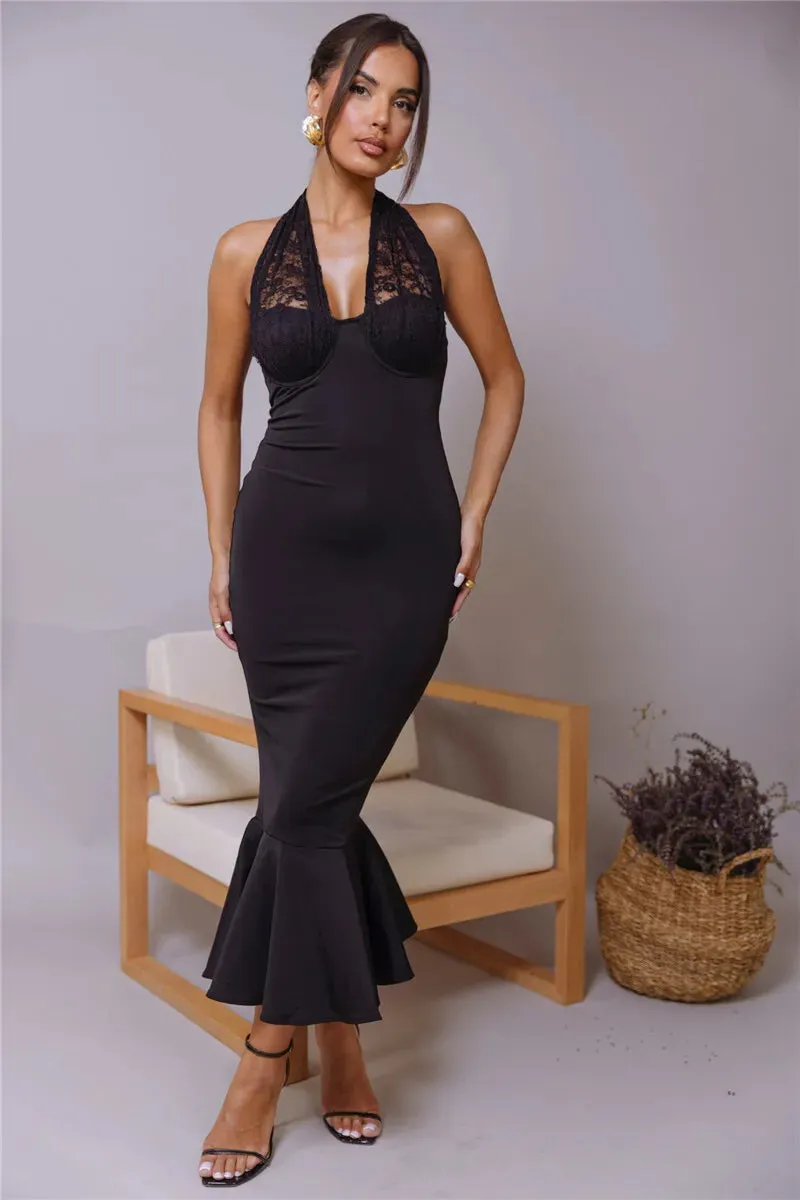 Halter Elegance Mermaid Evening Dress