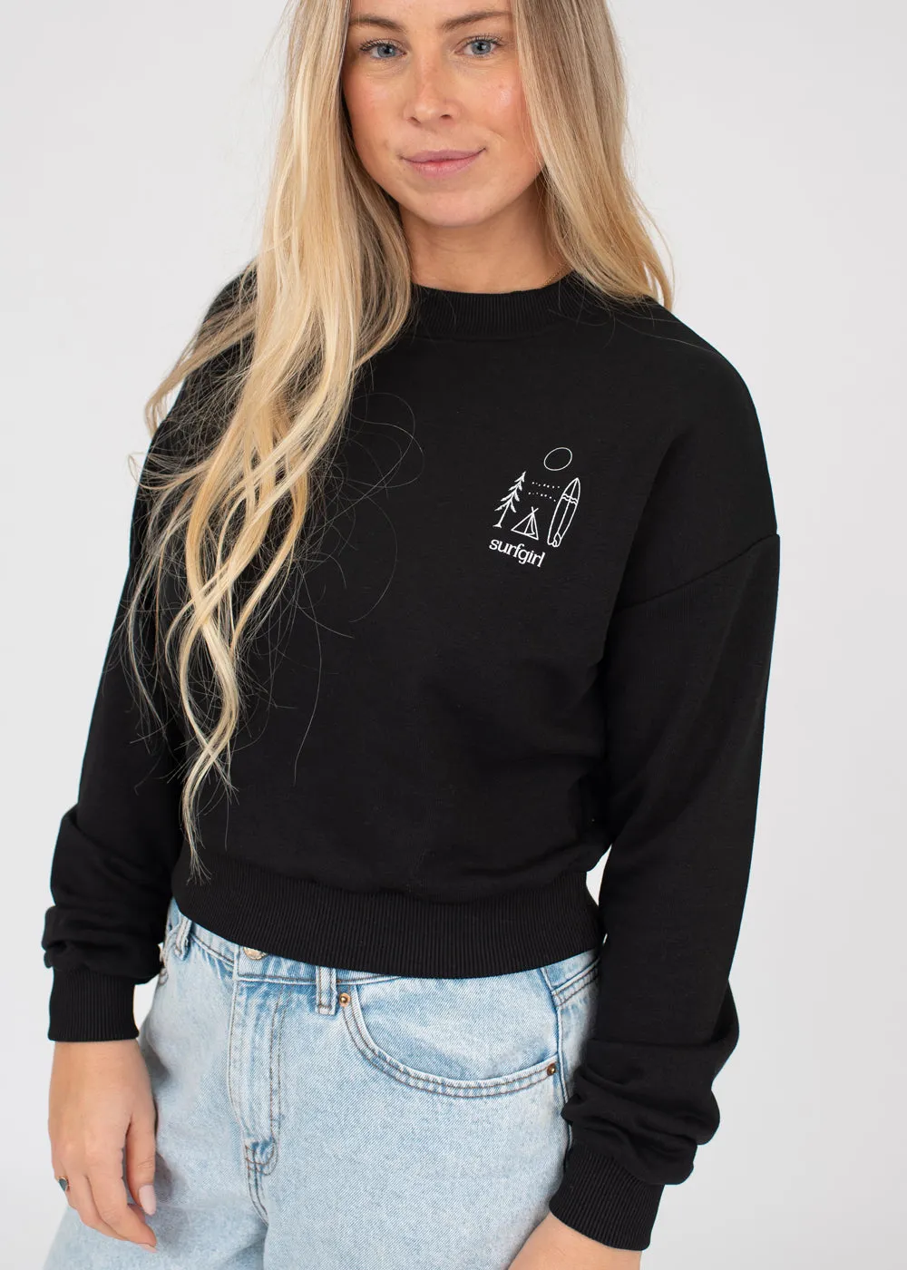 Happy Place Crop Sweatshirt