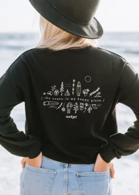 Happy Place Crop Sweatshirt