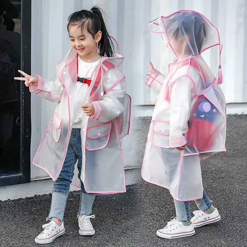 Hiking Poncho Kids Fashion Transparent Raincoat