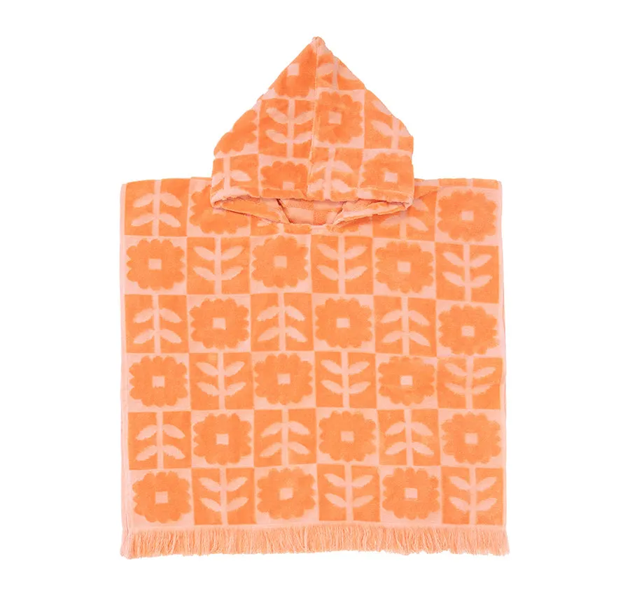 HiLo Kids Poncho Bloom Peach