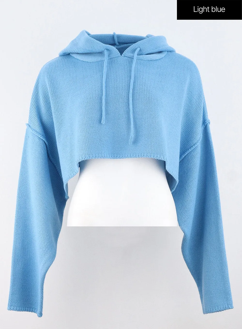 Hooded Crop Knit Sweater OS315