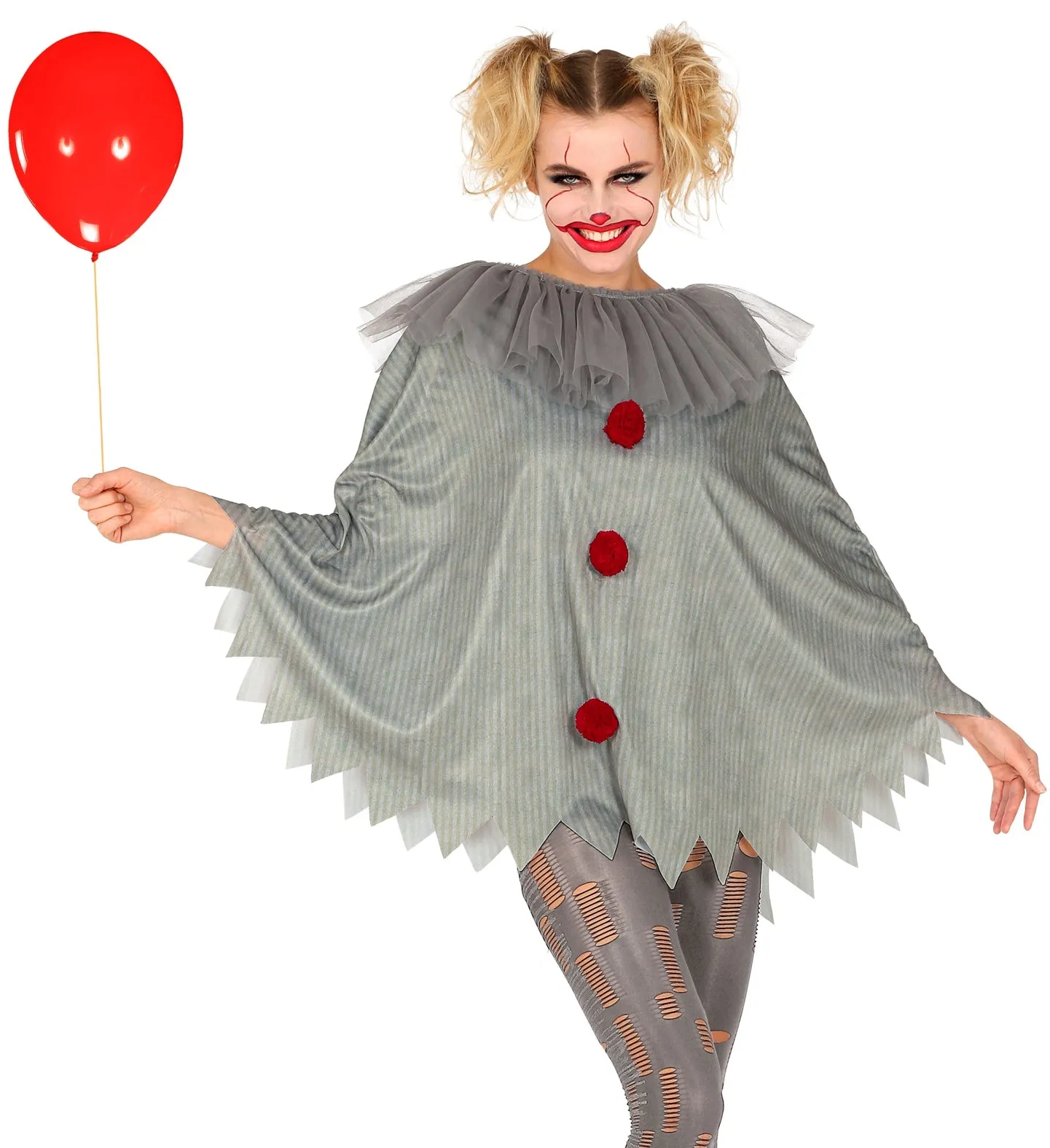 Horror Clown IT Poncho Adult