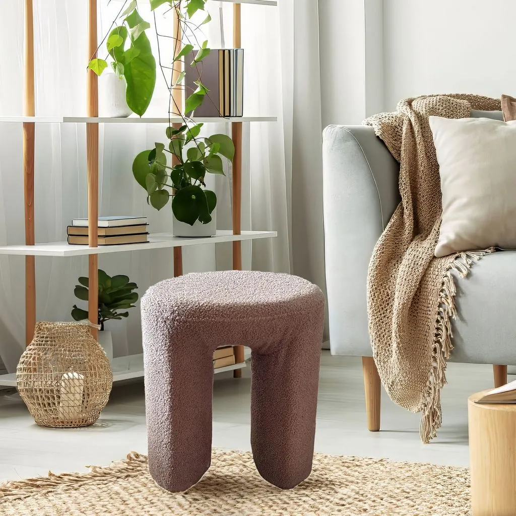 Horseshoe Stool in Brown