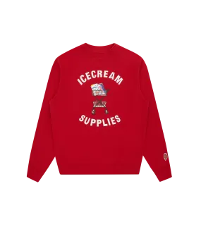 ICECREAM SUPPLIES CREWNECK - RED