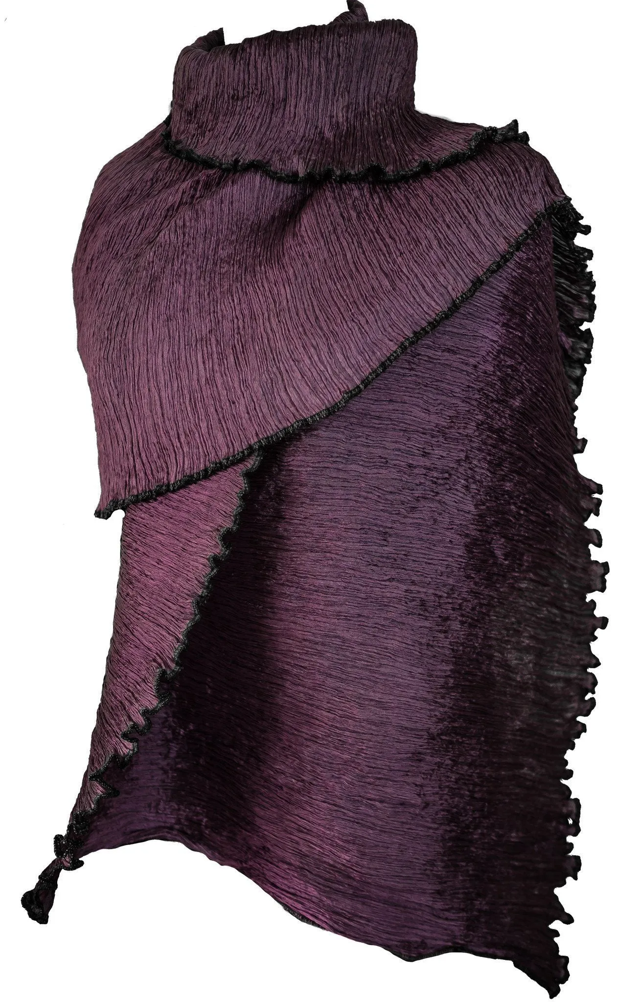 Indulge in Luxury with Our Pure Silk Large Pleated Shawl/ stole in Stunning Colors