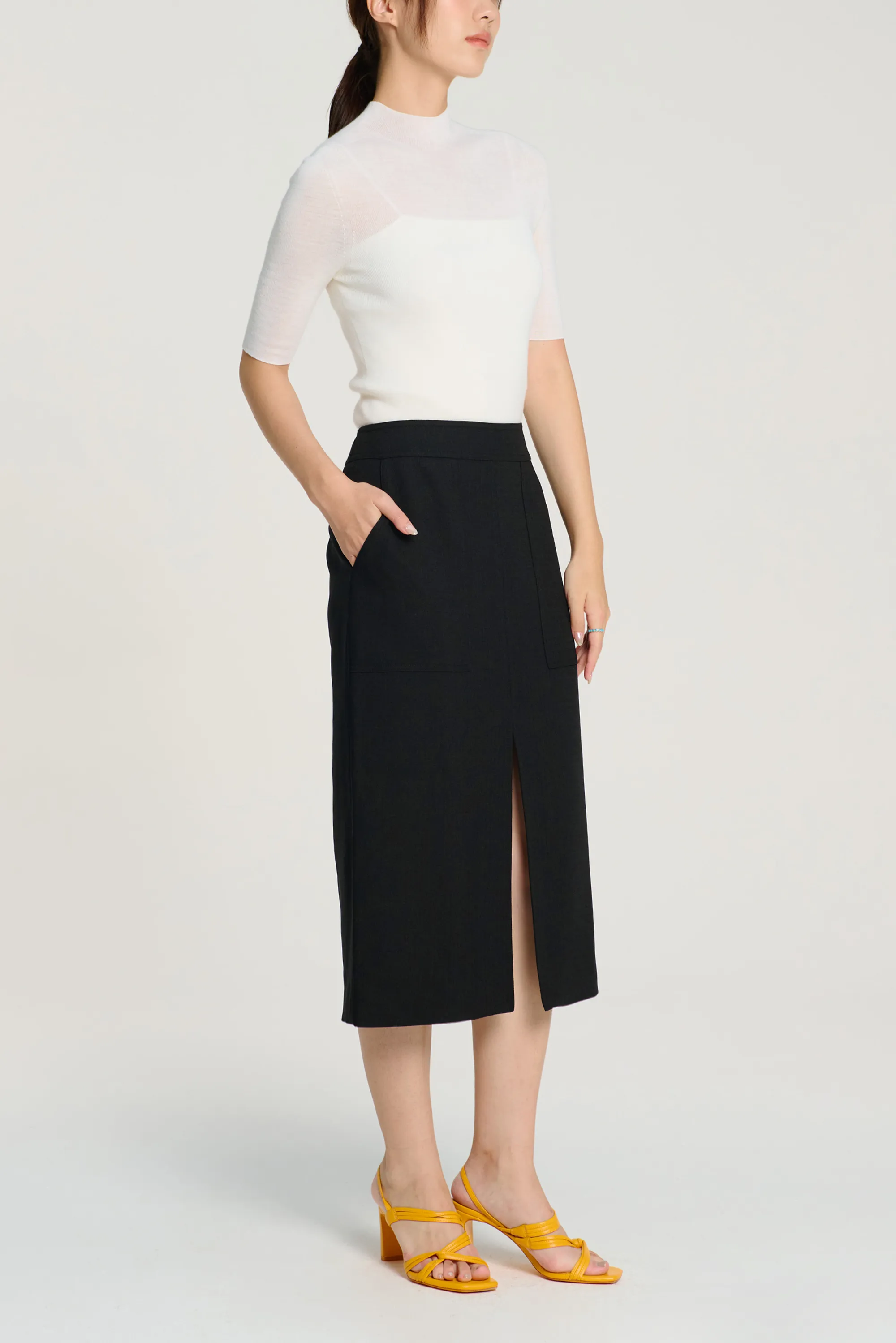 JAS midi skirt (Black)