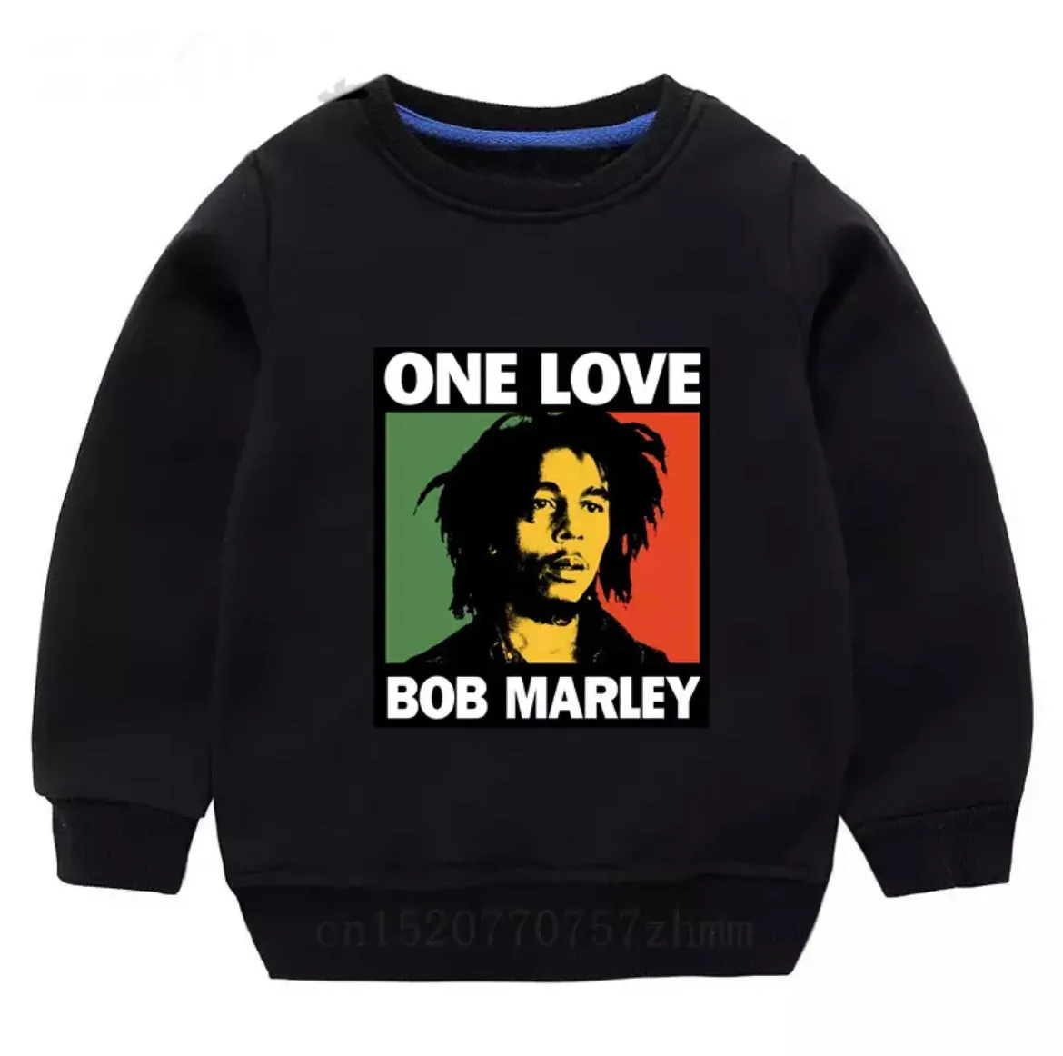 Kids Bob Marley Crewneck - One Love , Black