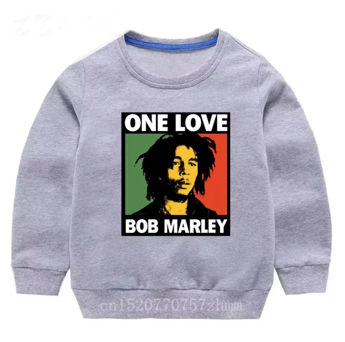 Kids Bob Marley Crewneck - One Love , Grey