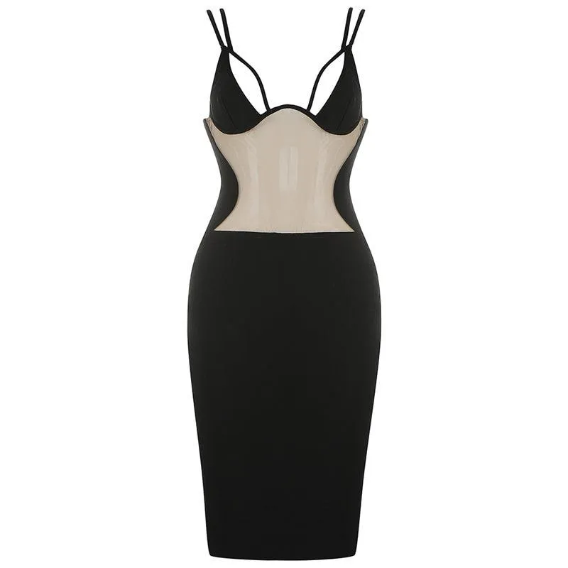 KittenAlarm - Erin Insert Mesh Sleeveless Dress