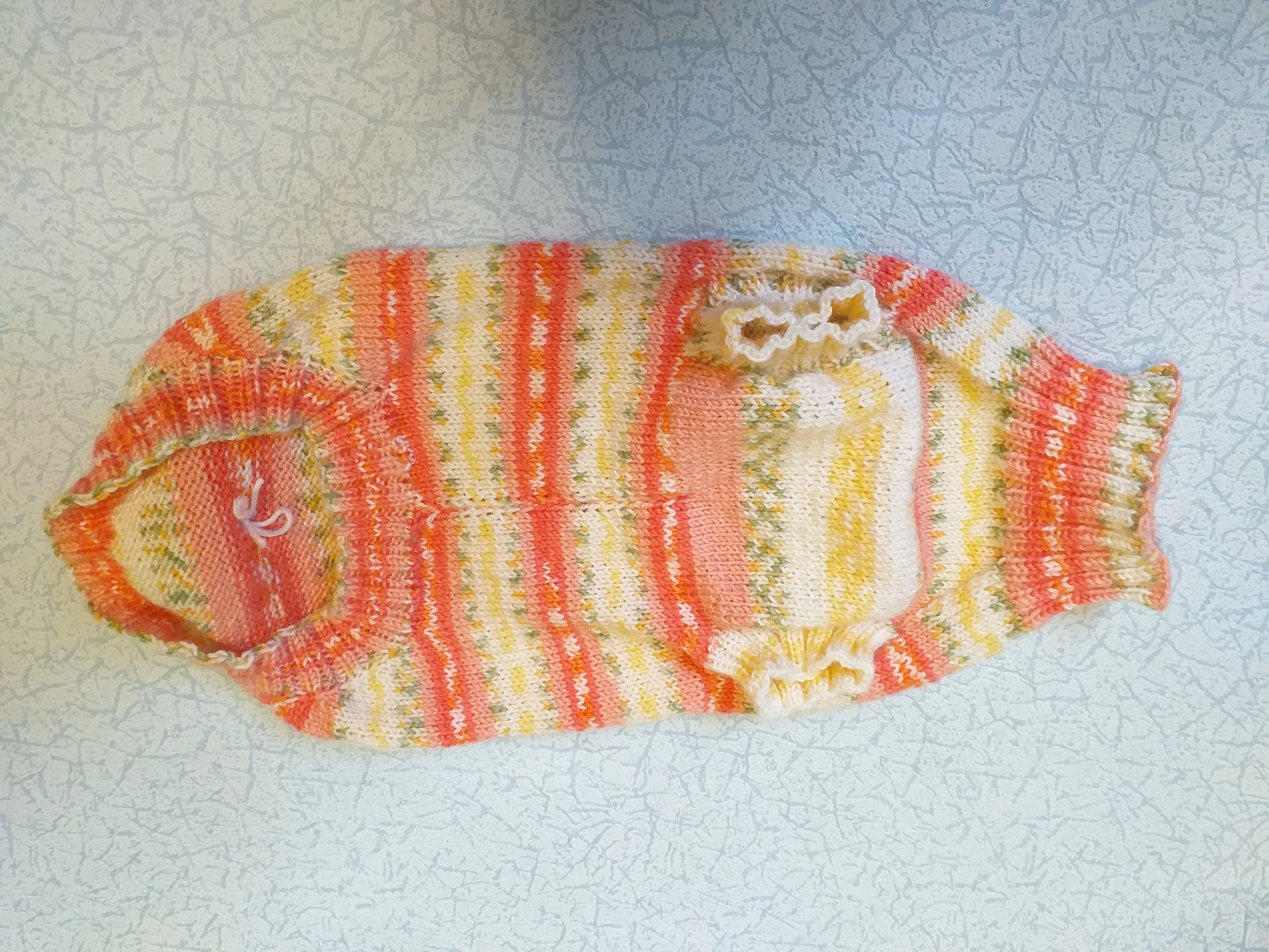 Knitted clothes dachshund sweater with pompom, dachshund clothes, dachshund sweater, doxie clothes