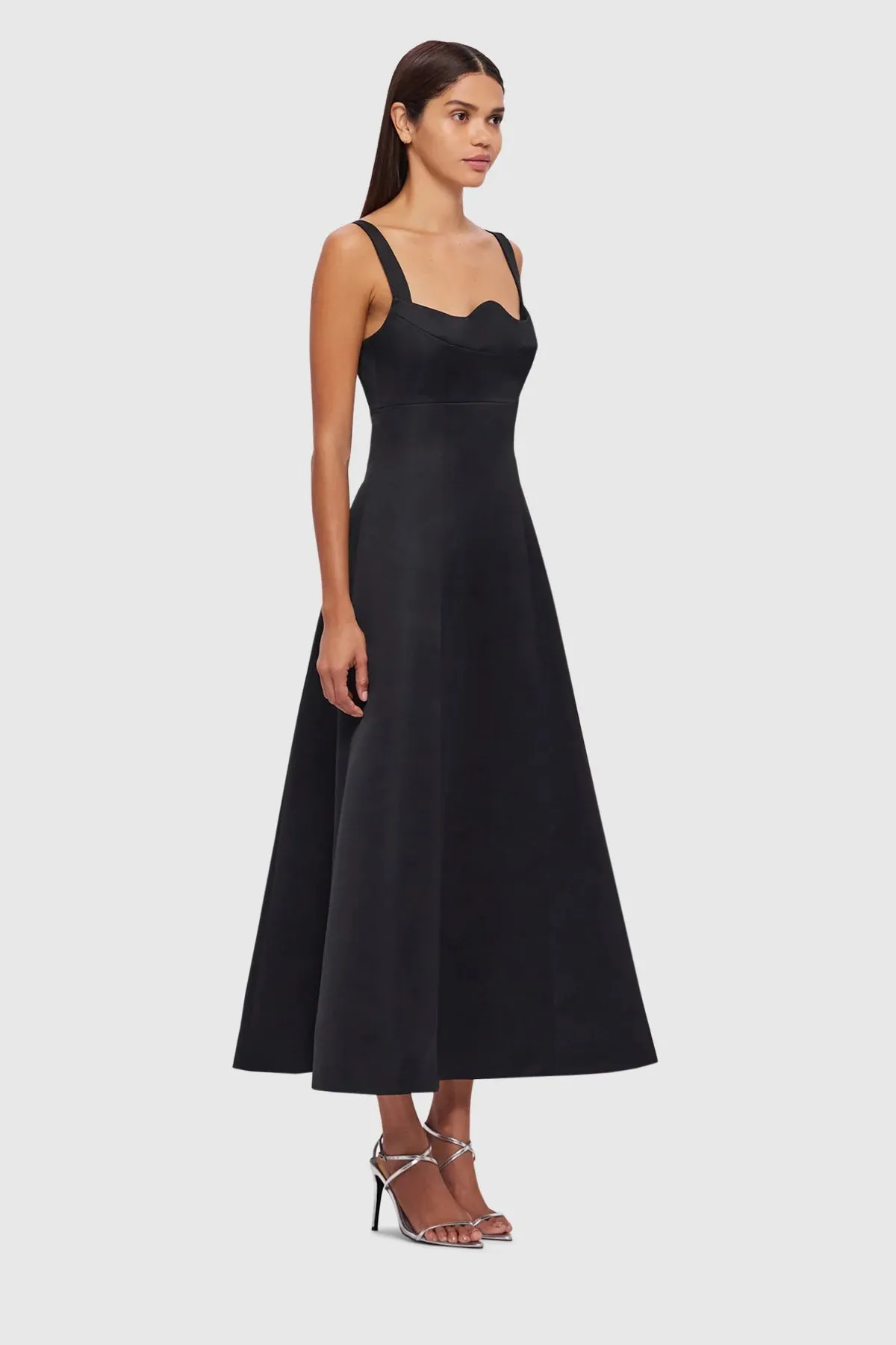 Leo Lin Odette Midi Dress - Ebony