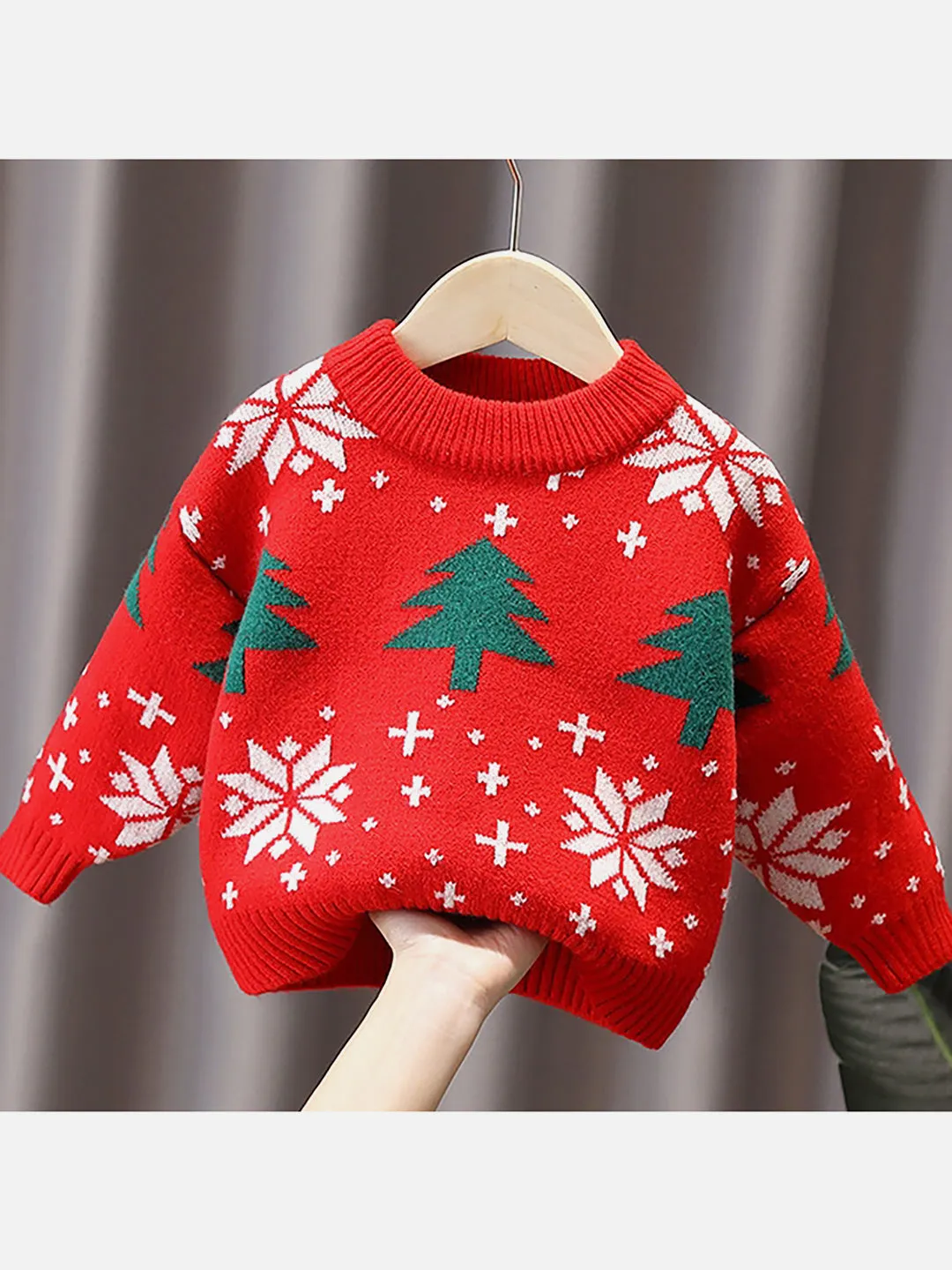 Little Surprise Box Red Wonderland Warmer Cardigan & Christmas Sweater for Kids