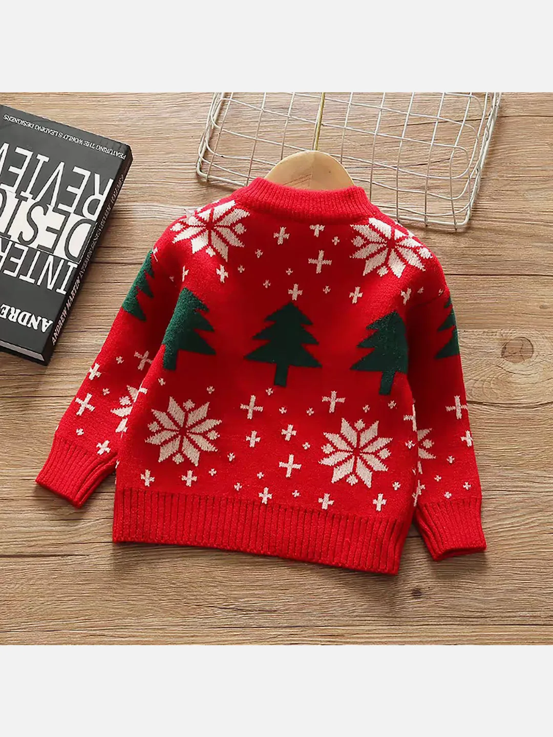 Little Surprise Box Red Wonderland Warmer Cardigan & Christmas Sweater for Kids