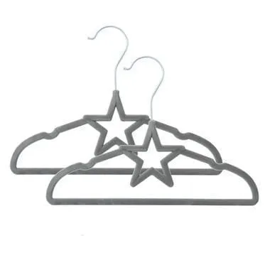 Living Textiles Coat Hanger (6pk) - Grey Star