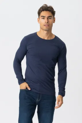 Long-sleeved Muscle T-shirt - Navy