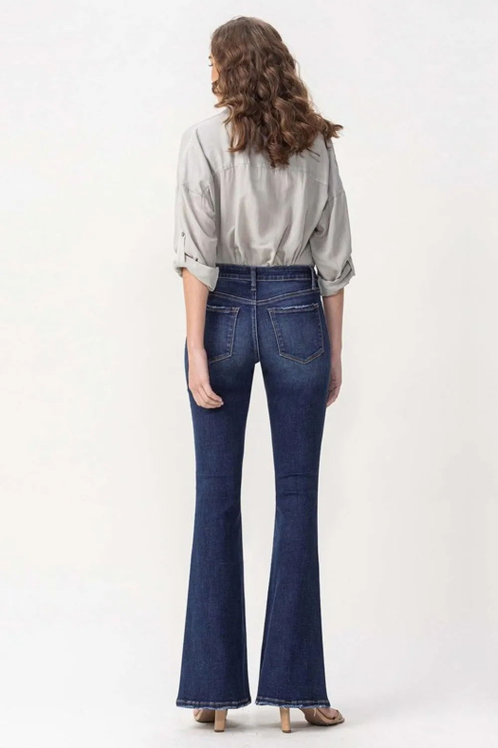 Lovervet Full Size Joanna Midrise Flare Jeans - Ships from The US