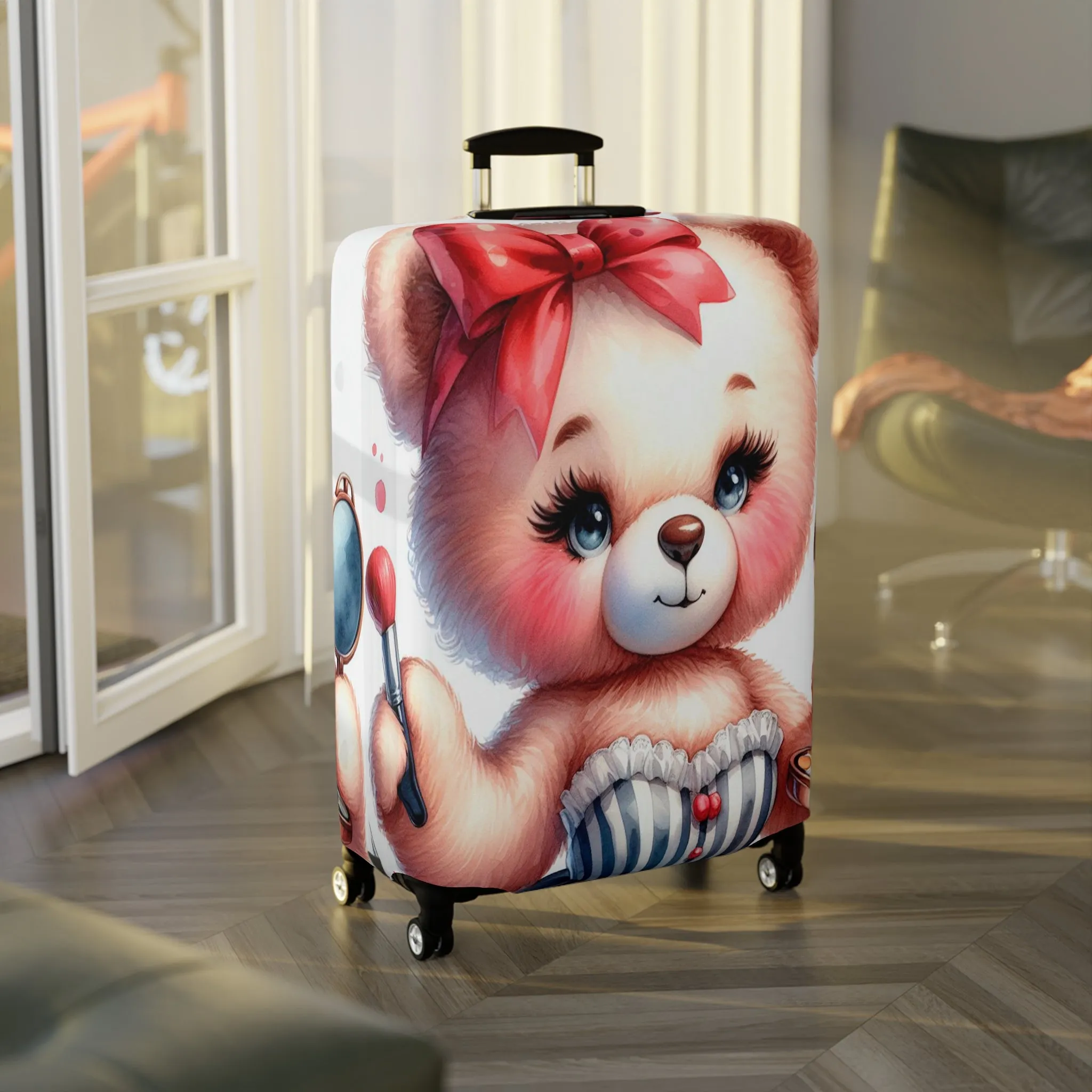 Luggage Cover, Rockabilly, Teddy Bear, awd-3032