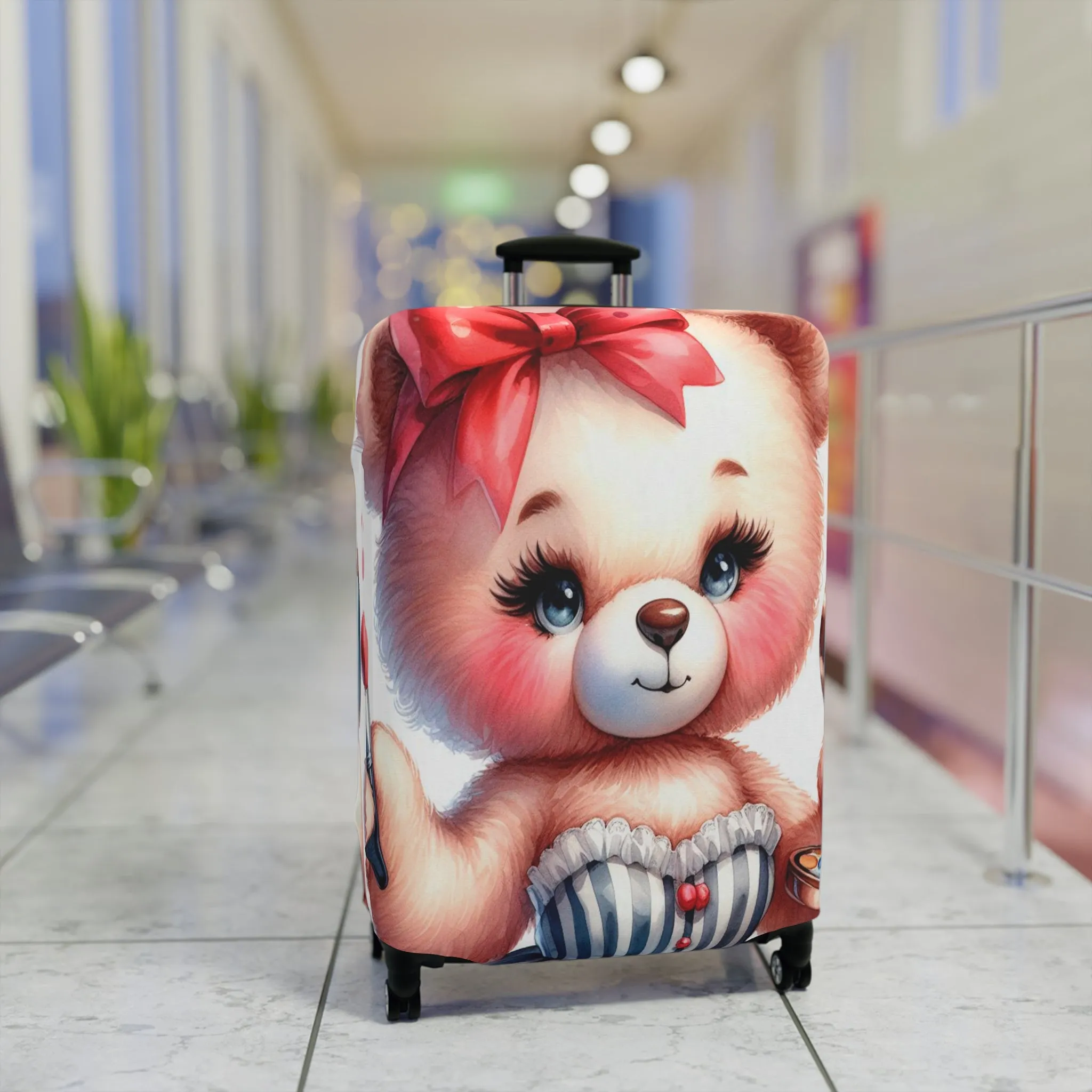 Luggage Cover, Rockabilly, Teddy Bear, awd-3032