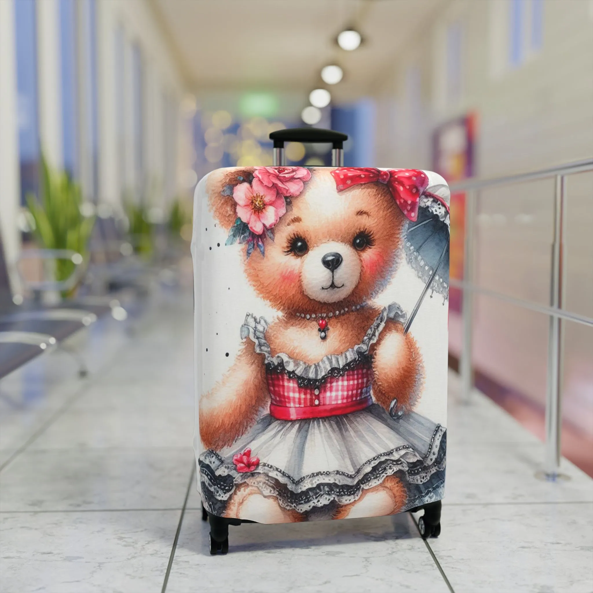 Luggage Cover, Rockabilly, Teddy Bear, awd-3033