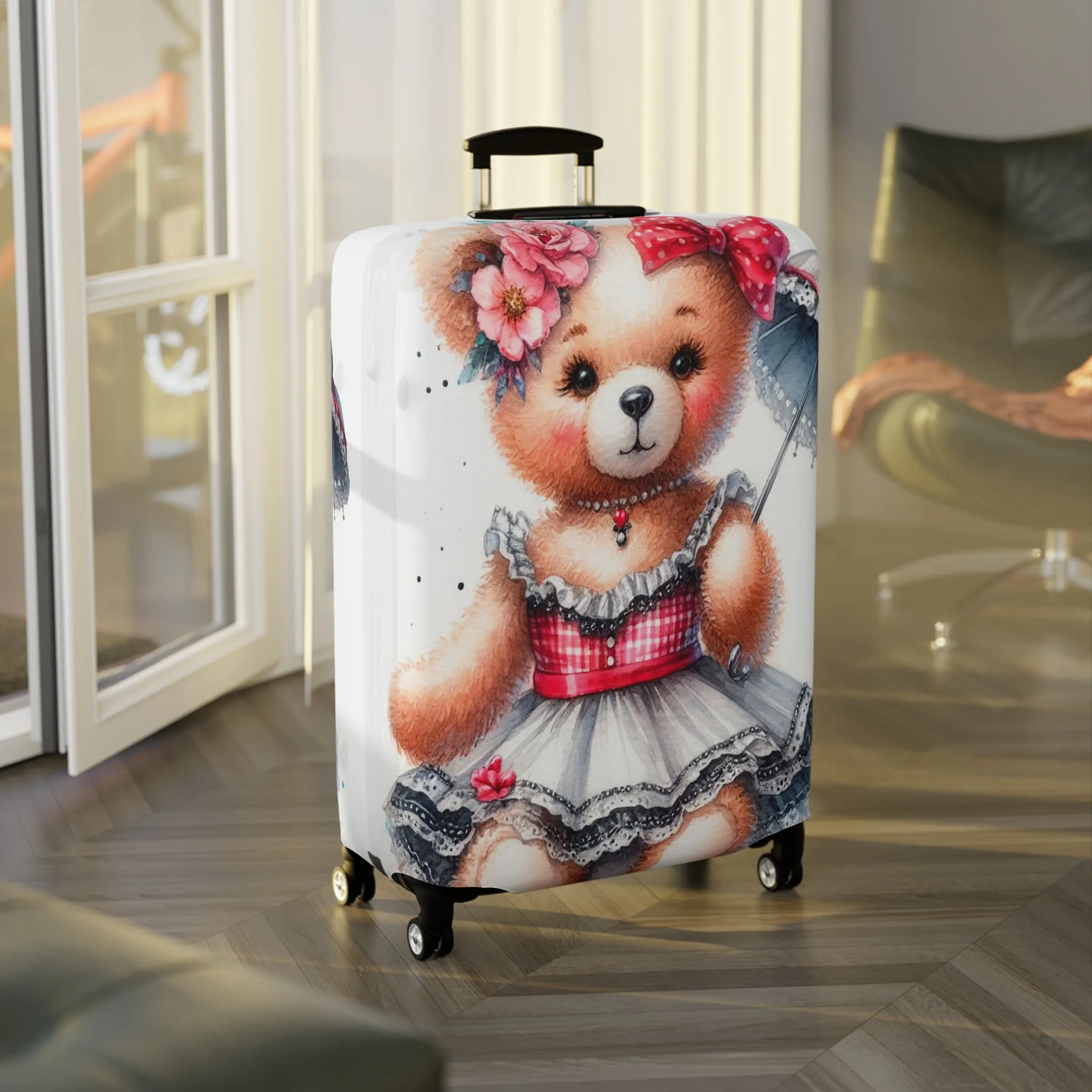 Luggage Cover, Rockabilly, Teddy Bear, awd-3033