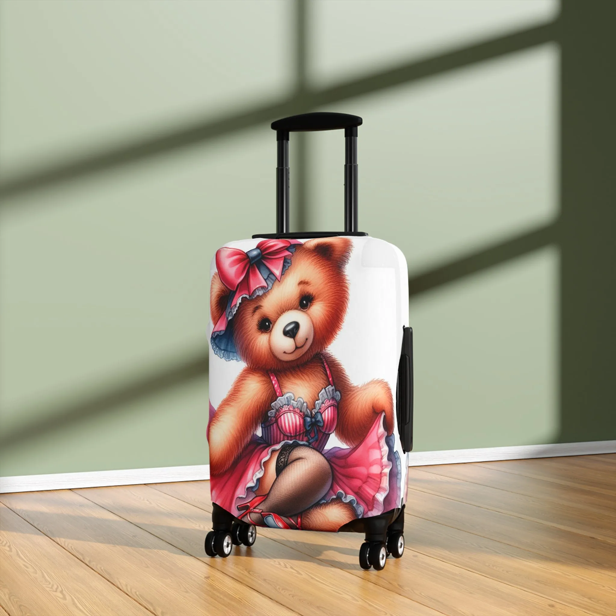 Luggage Cover, Rockabilly, Teddy Bear, awd-3036