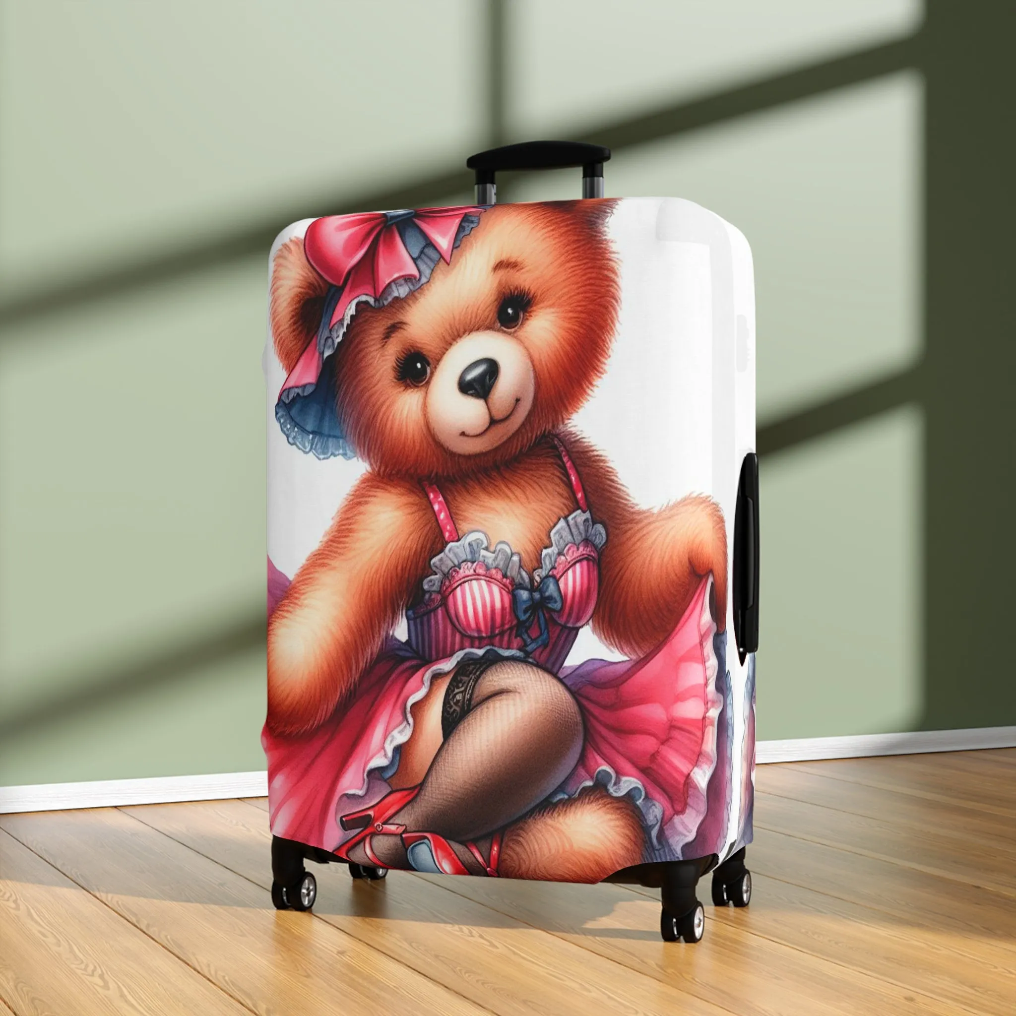 Luggage Cover, Rockabilly, Teddy Bear, awd-3036